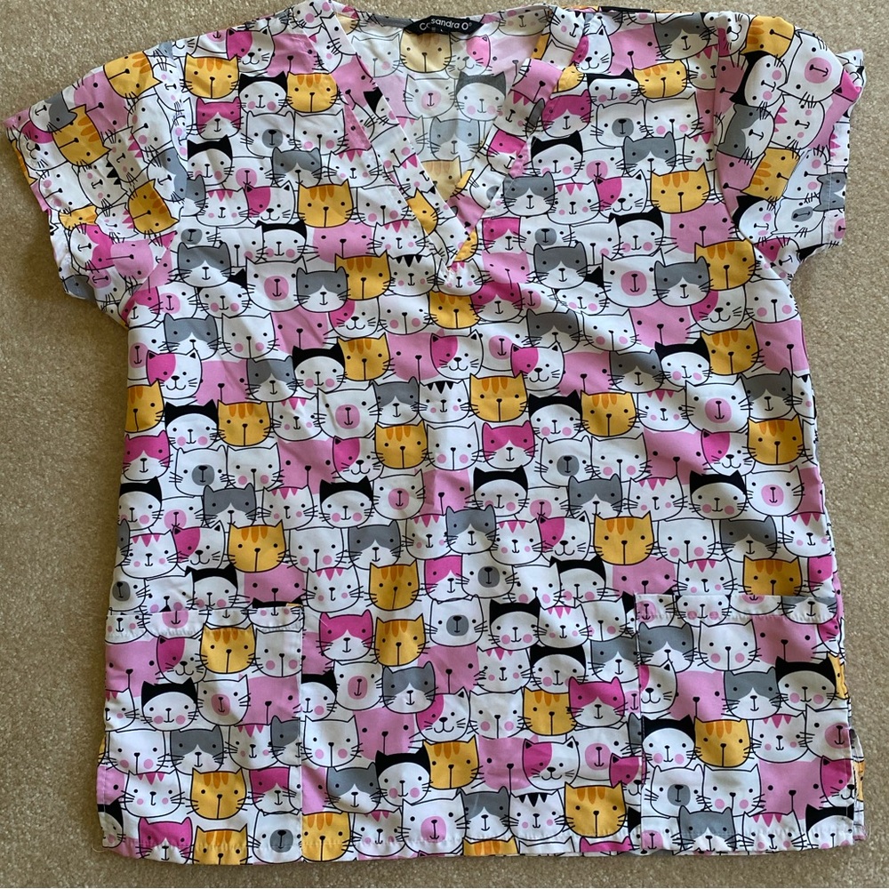 Cat Scrub Top